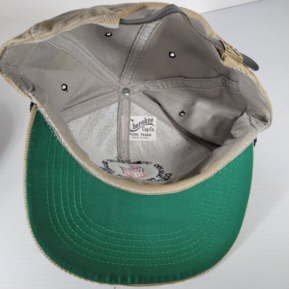 Vintage US Olympic Training Center Corduroy Cap Snapback Hat MADE IN USA Tan Bei - Picture 10 of 10